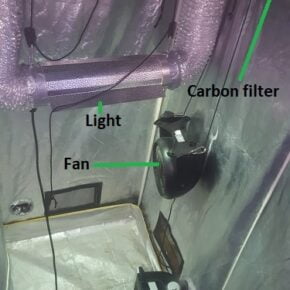 grow room with ventilation and lighting ready to start growing