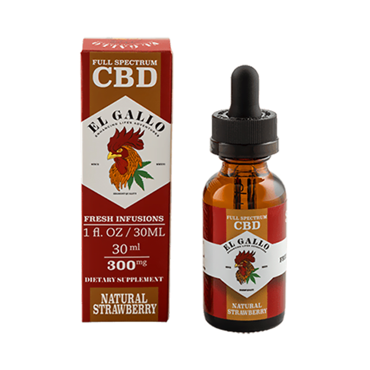 thumbnail Berry CBD Natural Straw Tincture by El Gallo