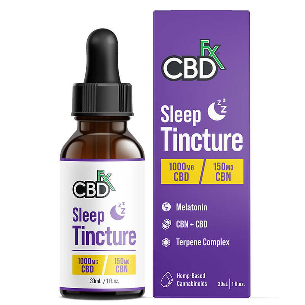 thumbnail Broad Spectrum CBD Sleep CBD:CBN Tincture by CBDfx
