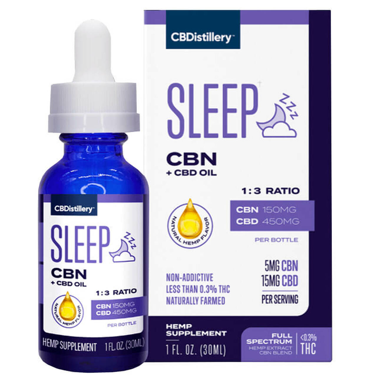 thumbnail CBD Sleep CBN + CBD Oil 1:3 Tincture by CBDistillery