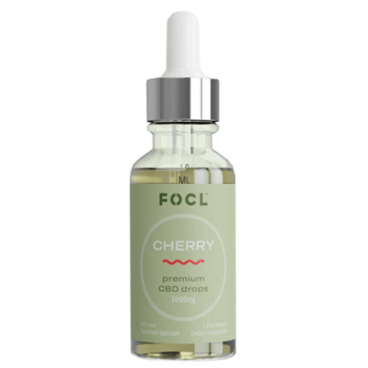 thumbnail Broad Spectrum CBD Organic Drops Cherry Tincture by FOCL