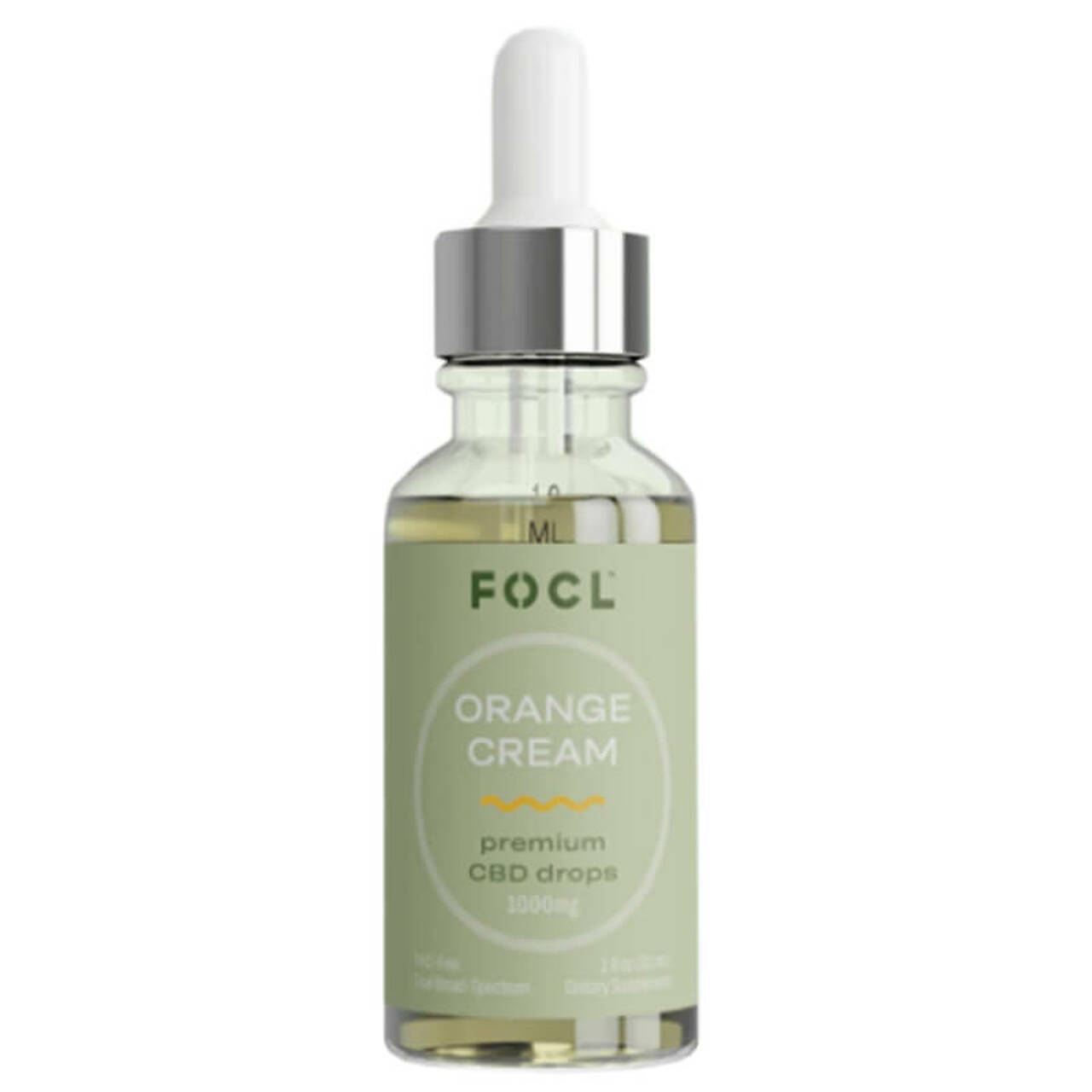 thumbnail Broad Spectrum Orange CBD Organic Drops Cream Tincture by FOCL