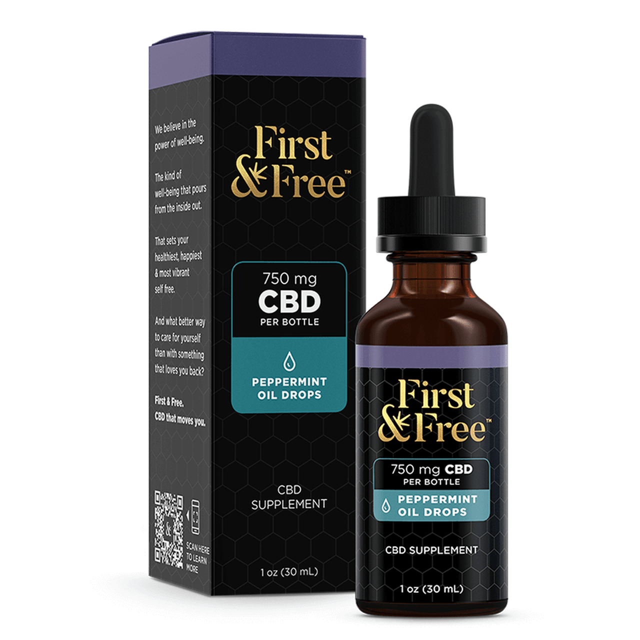 thumbnail Peppermint CBD Oil Drops Tincture by First & Free