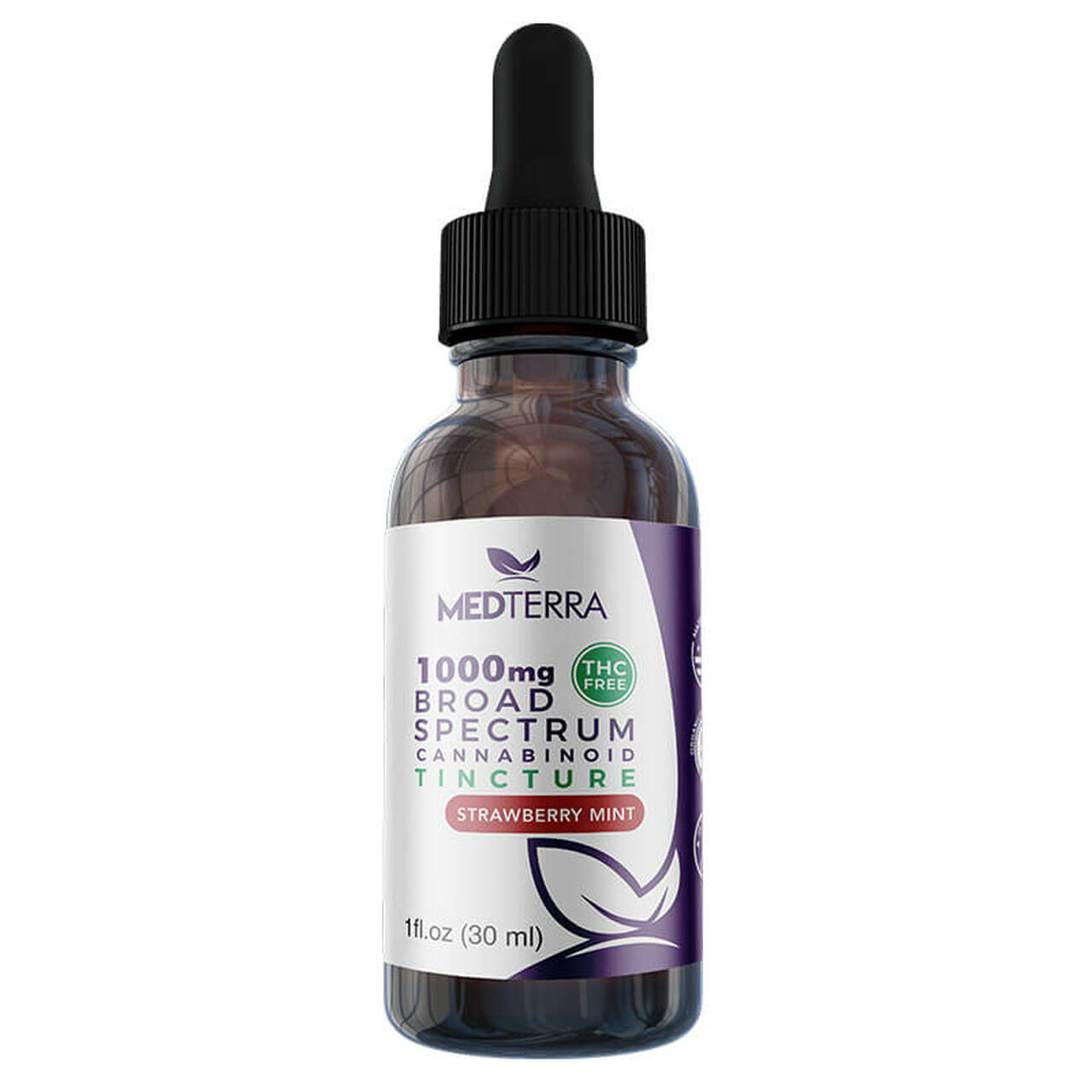 thumbnail Broad Spectrum Berry Mint CBD Straw Tincture by Medterra