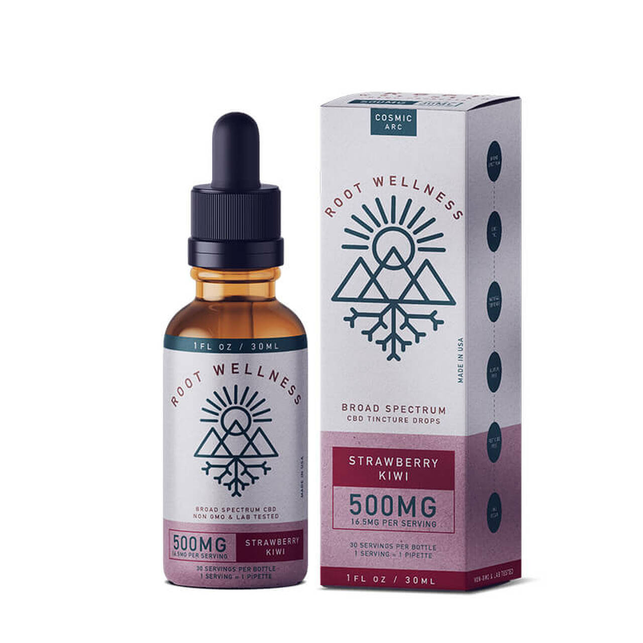 thumbnail Broad Spectrum Strawberry CBD 1 Tincture by Root Wellness