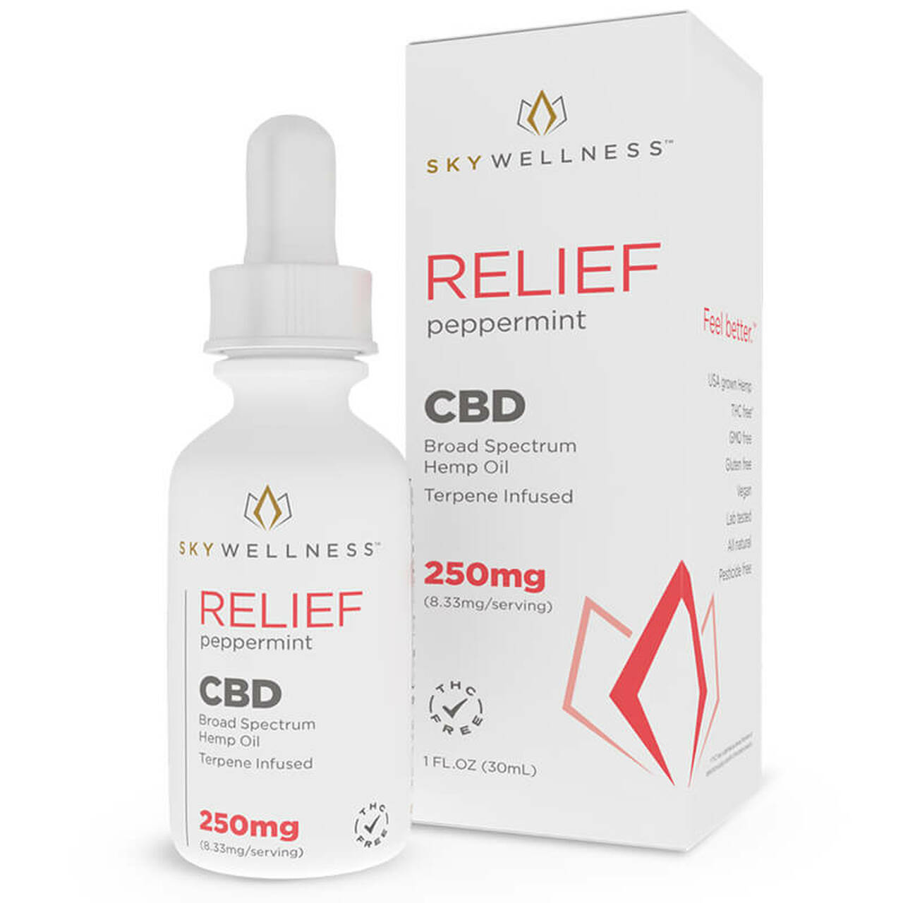 thumbnail Peppermint CBD Relief Tincture by Sky Wellness